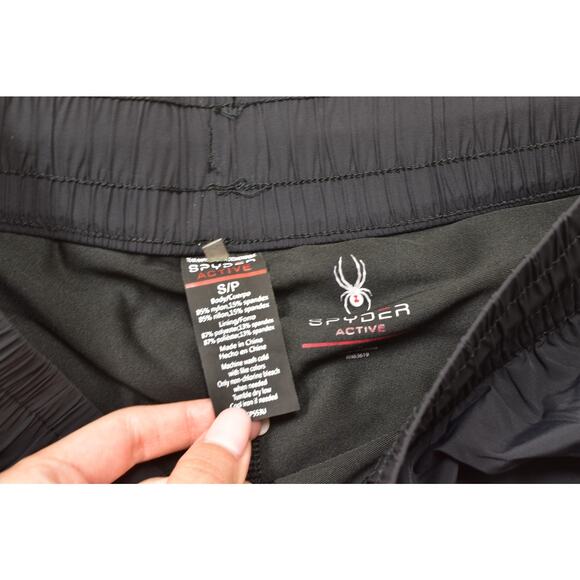 Spyder Active Women's Running Shorts Size S Black 2-in-1 Athletic Layered - Picture 7 of 8